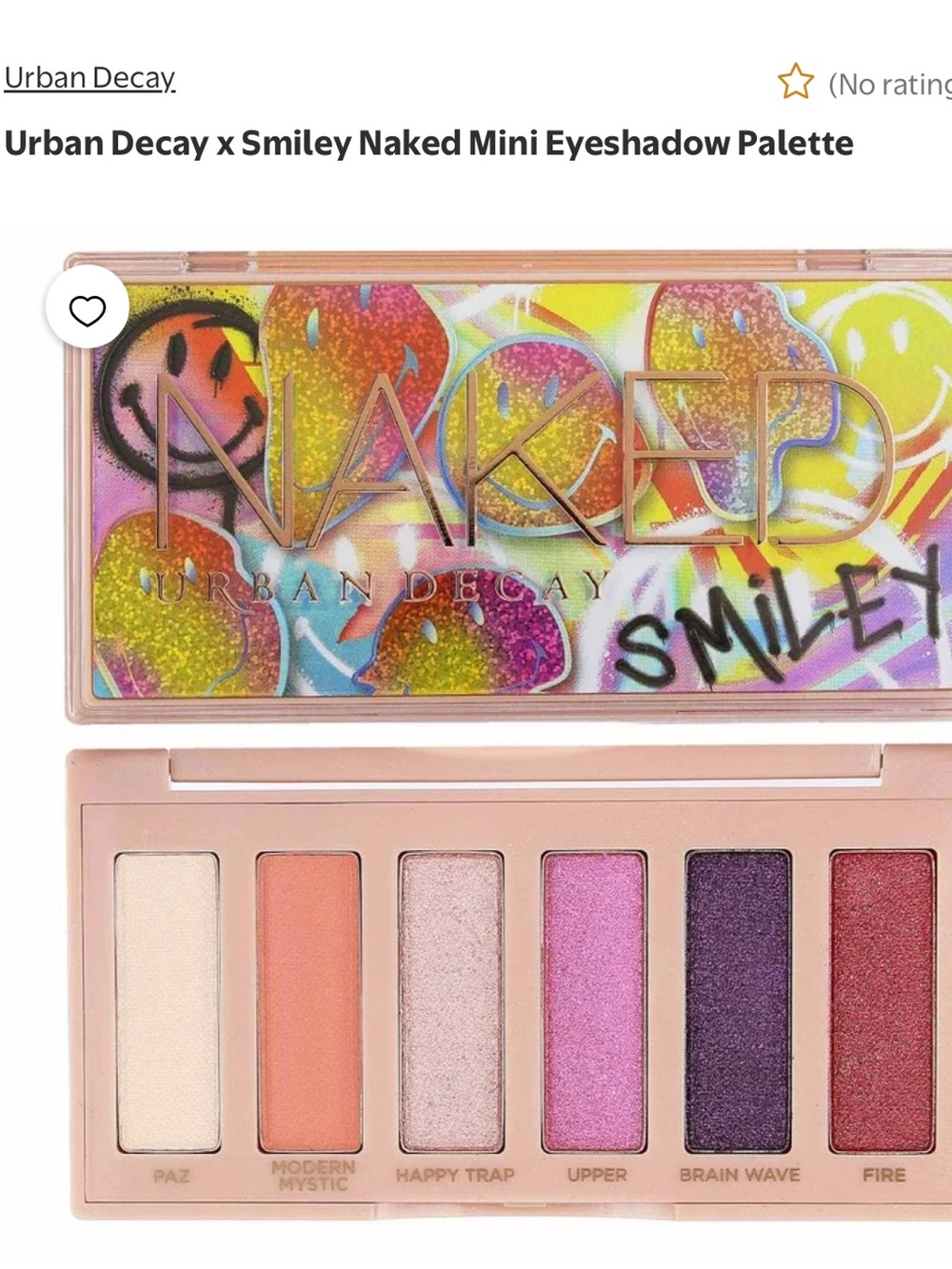 Urban Decay x Smiley Naked Mini Eyeshadow Palette — Chill Happy